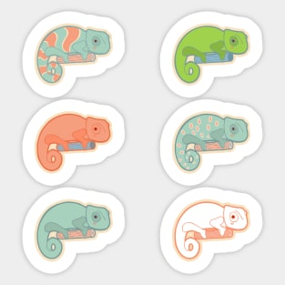 Baby Pastel Chameleons Sticker